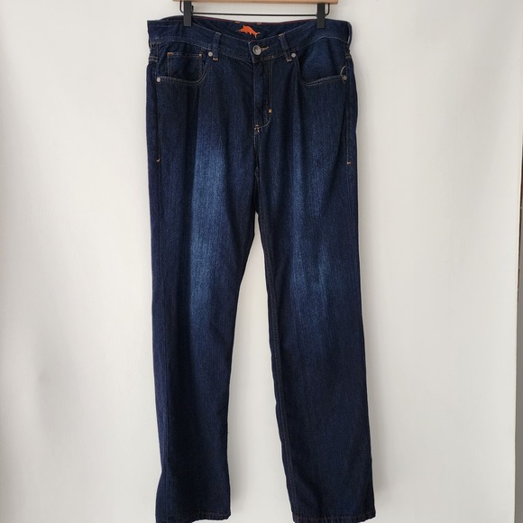 Tommy Bahama Relaxed cotton tensel jeans dark wash womens size‎ 34x32 - Picture 1 of 5